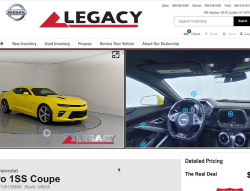 Legacy Auto Group – Automated Photo Studio Increases VDP Time 180% & Total Sales 15%